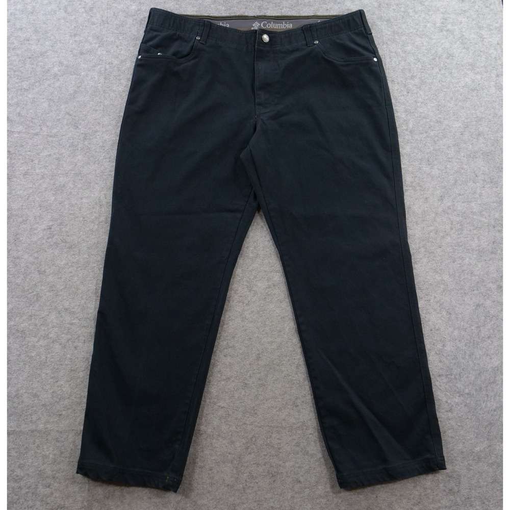 Columbia Sportswear Mens Pants 42 Black Regular Fit Chino AM0014 Outdoor Hiking